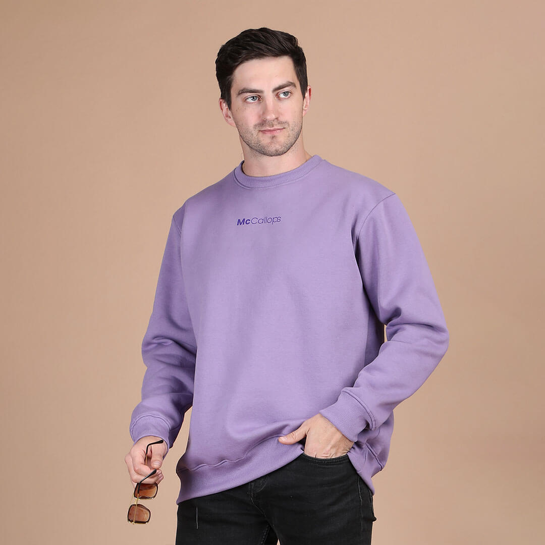 Men’s Dune Solid Sweatshirt in Lavender