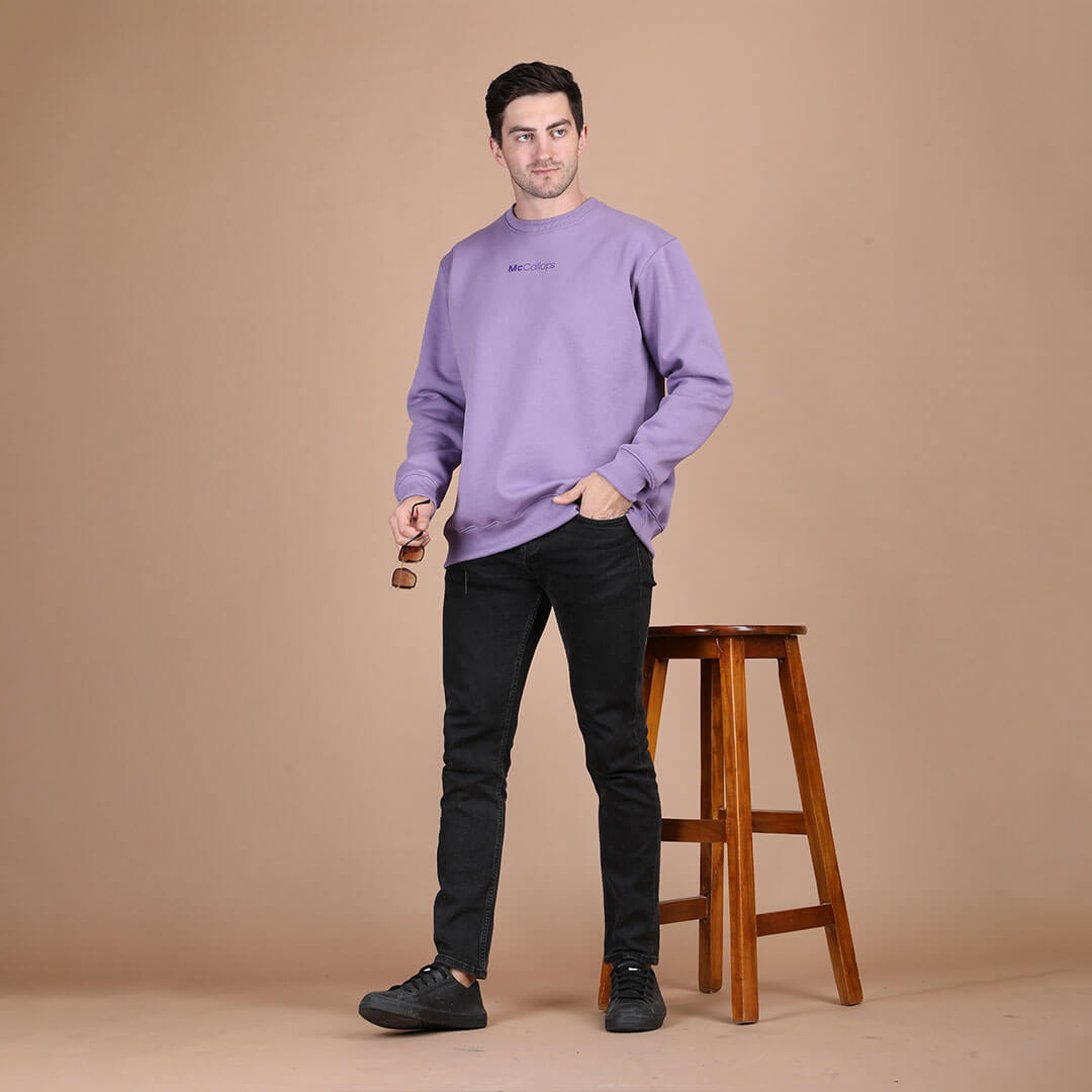 Men’s Dune Solid Sweatshirt in Lavender