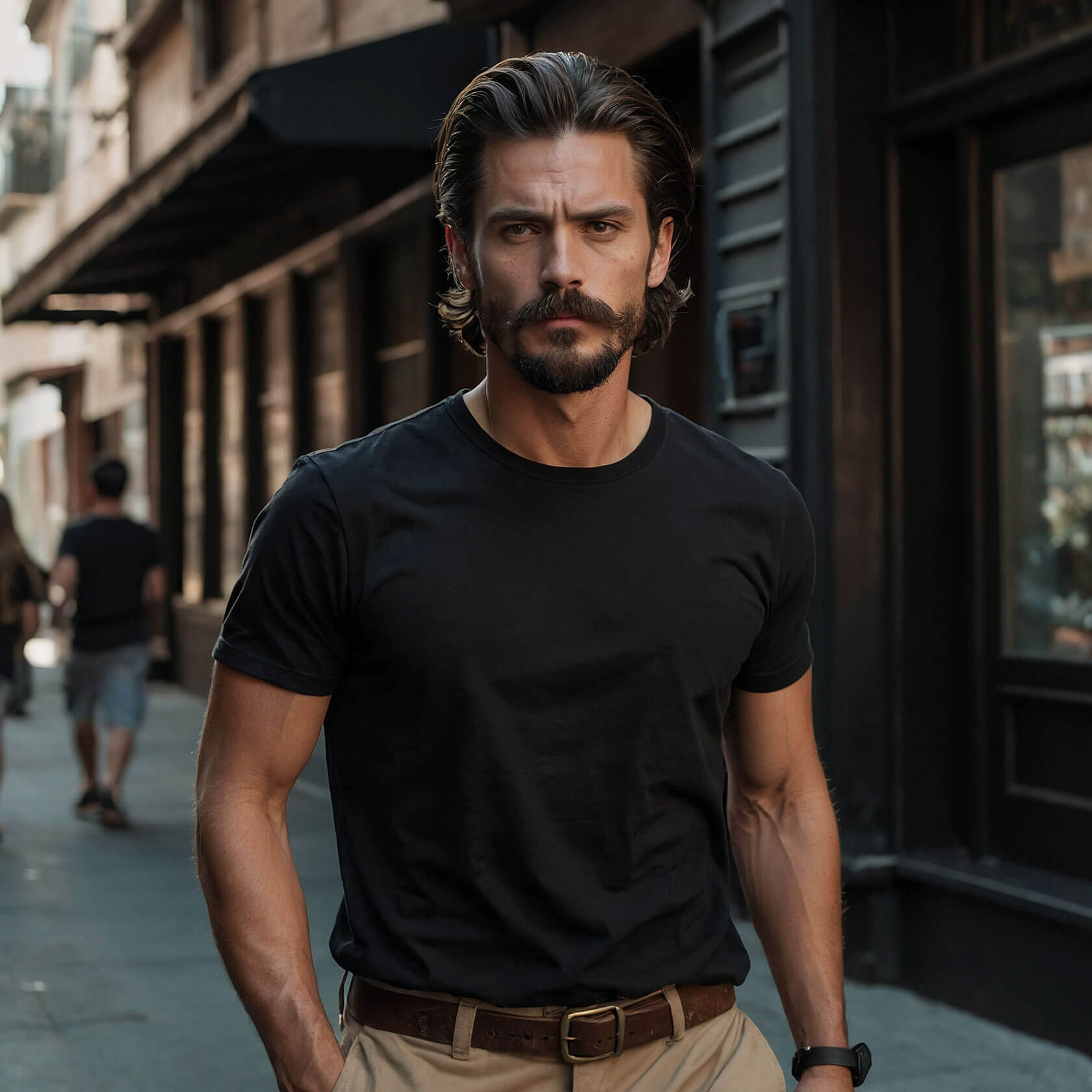 Men’s Classic Ease Solid Regular T-shirt in Raven