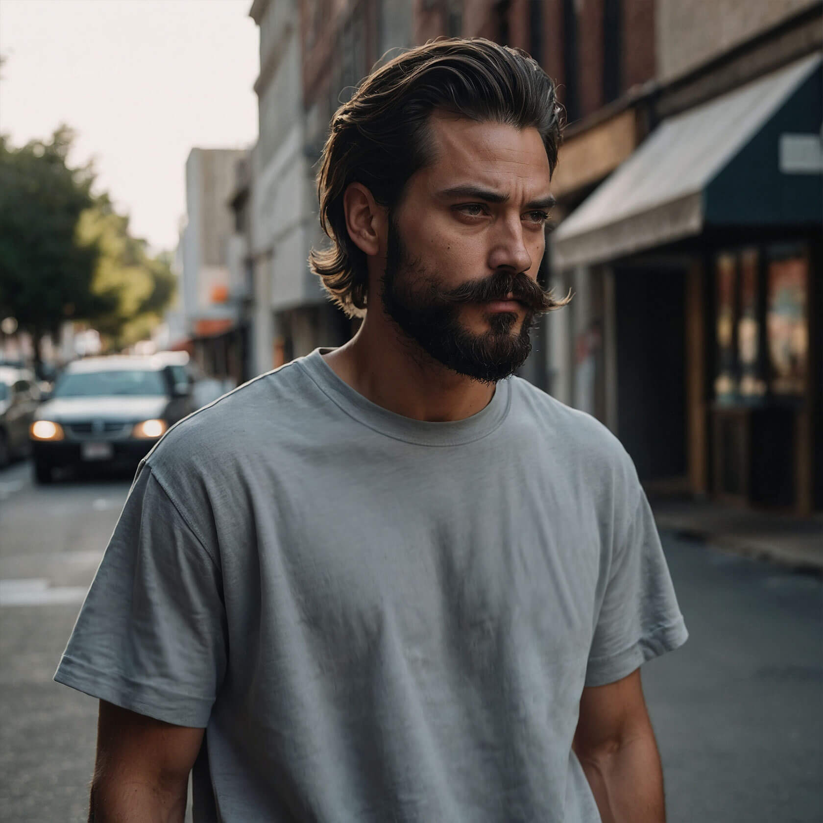Men's Relaxed Fit T-shirt in Steel Grey