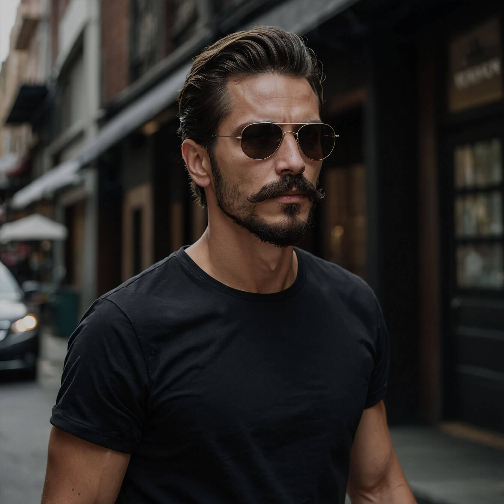 Men’s Classic Ease Solid Regular T-shirt in Raven