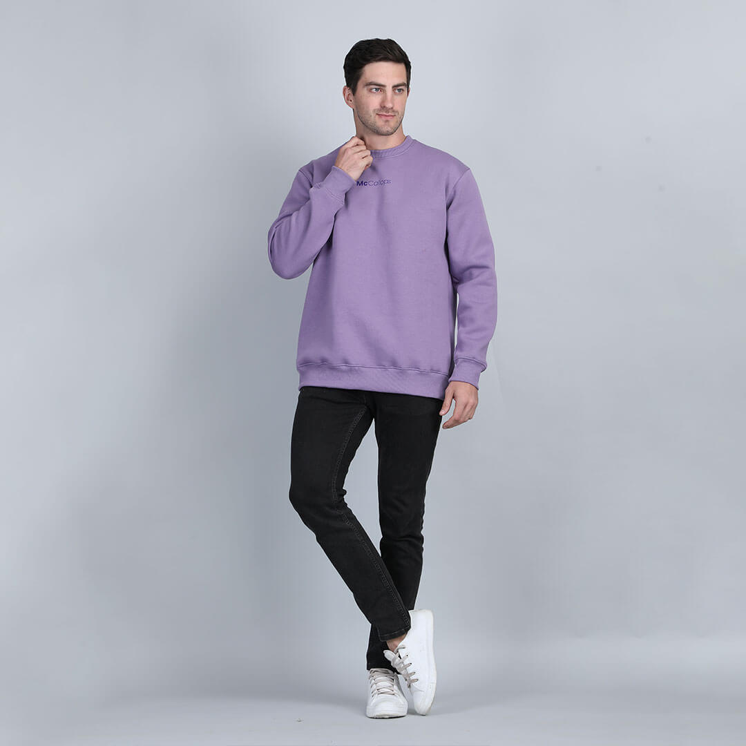 Men’s Dune Solid Sweatshirt in Lavender