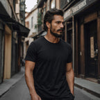 Classic Ease Solid T-shirt in Raven