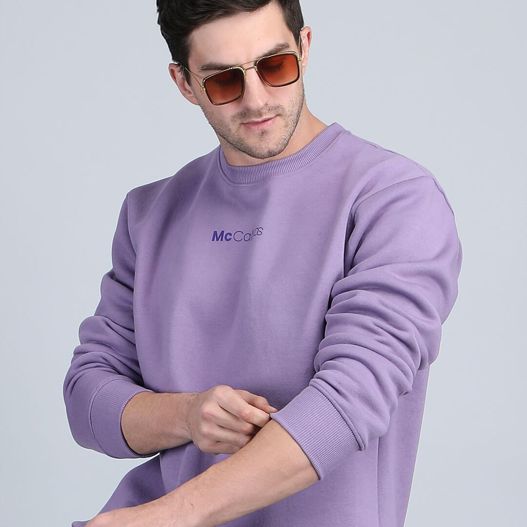 Men’s Dune Solid Sweatshirt in Lavender