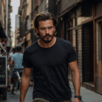 Classic Ease Solid T-shirt in Raven