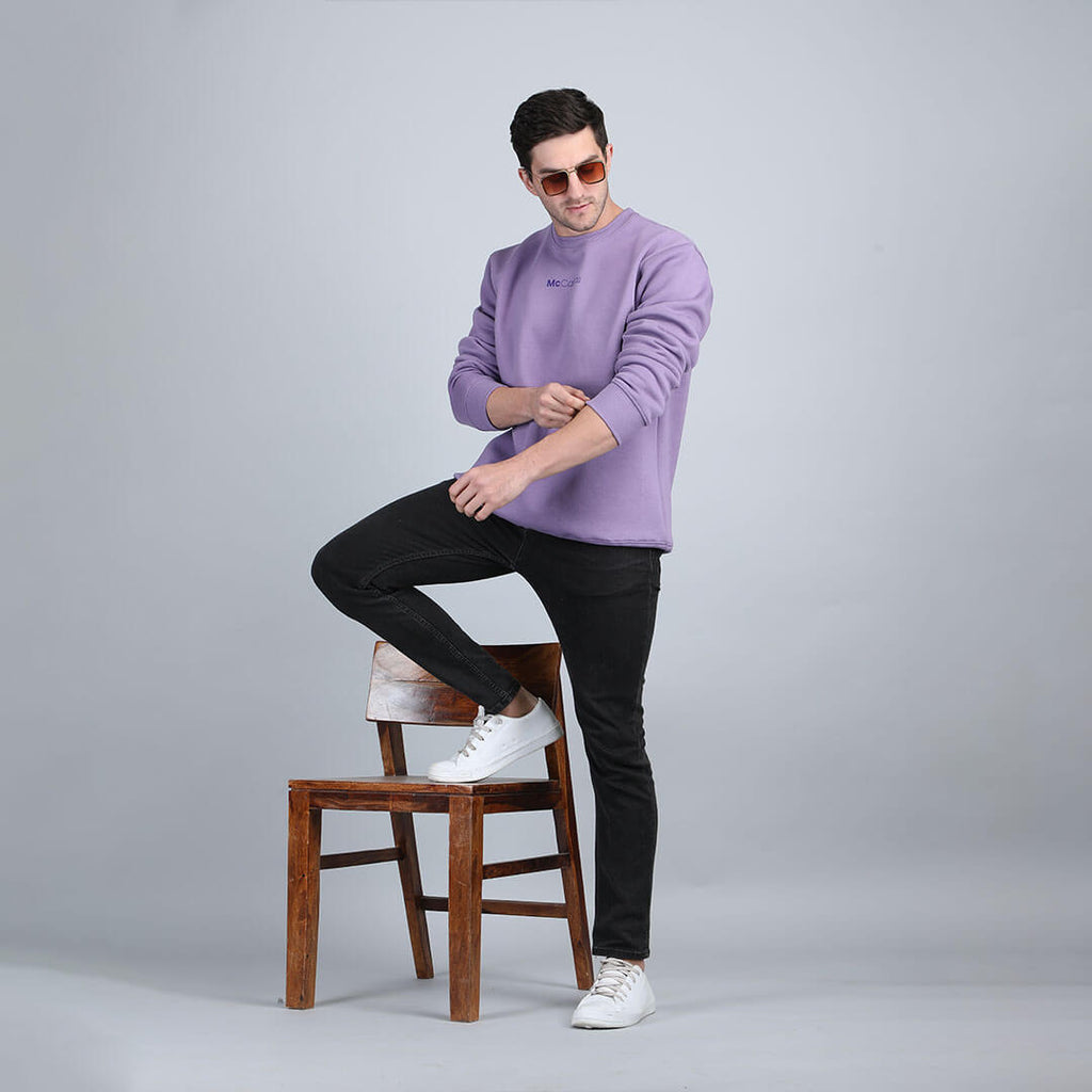 Men’s Dune Solid Sweatshirt in Lavender