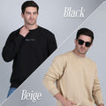 Black & Beige Sweatshirt Combo