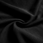 Snap Button Polo T-shirt in Black