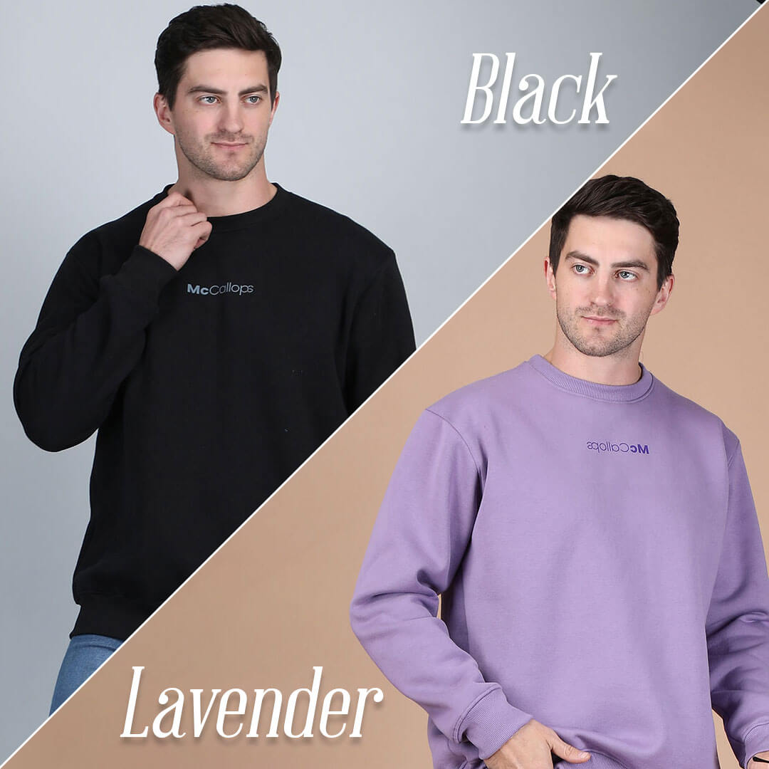 Black & Lavender Sweatshirt Combo