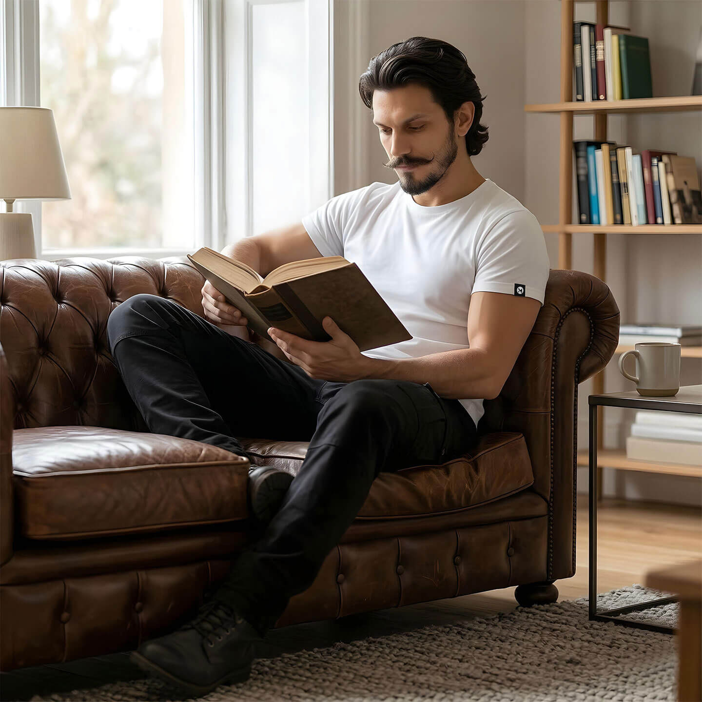 Classic Ease Solid T-shirt in Ivory