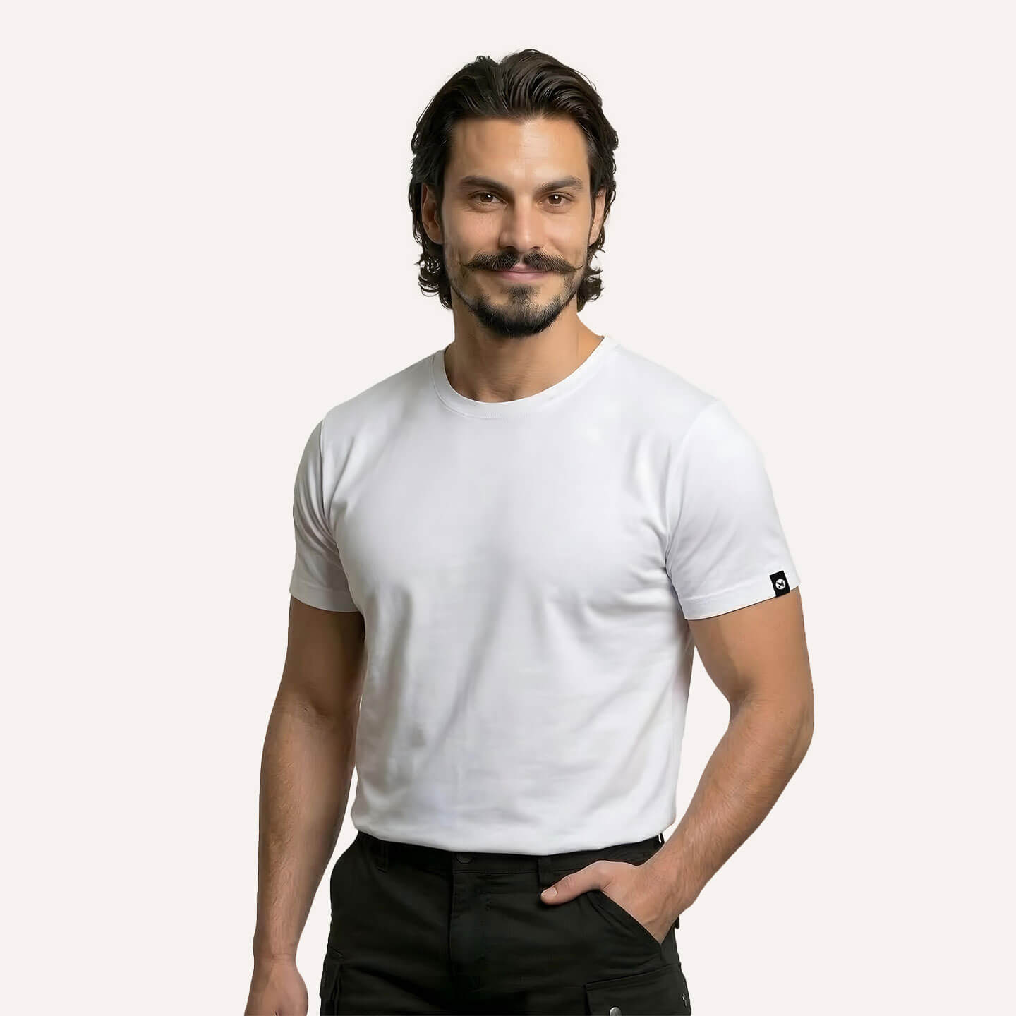 Classic Ease Solid T-shirt in Ivory