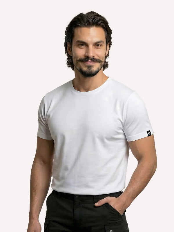 Classic Ease Solid T-shirt in Ivory