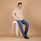 Rogue Solid Hoodie in Beige