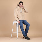 Rogue Solid Hoodie in Beige