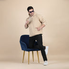 Rogue Solid Hoodie in Beige