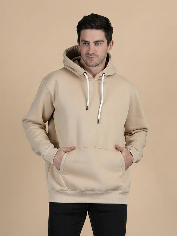 Rogue Solid Hoodie in Beige