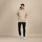 Rogue Solid Hoodie in Beige