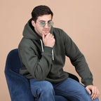 Rogue Solid Hoodie in Olive Green