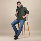 Rogue Solid Hoodie in Olive Green