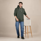 Rogue Solid Hoodie in Olive Green