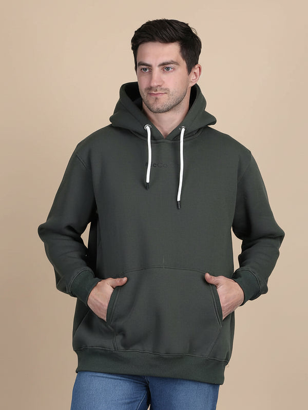 Rogue Solid Hoodie in Olive Green
