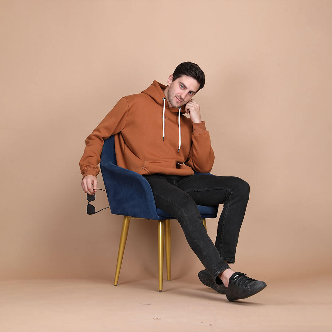 Men’s Rogue Solid Hoodie in Tan