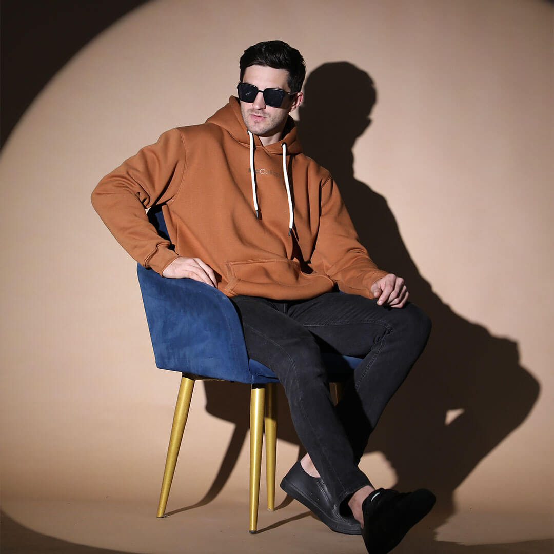Men’s Rogue Solid Hoodie in Tan