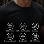 Classic Ease Solid T-shirt in Raven