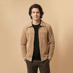 Monarch Textured Men’s Zip-Up Shacket – Camel