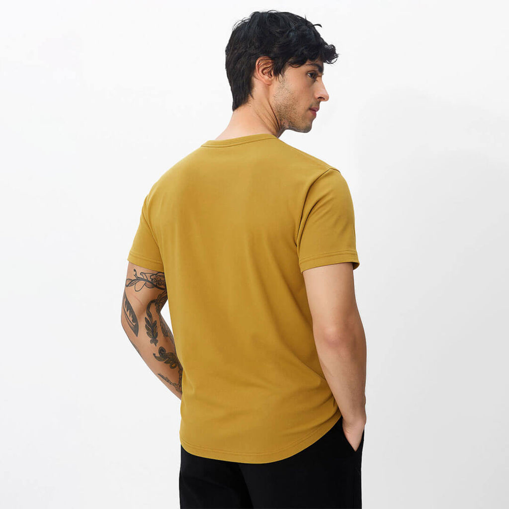 Classic Ease Solid T-shirt in Mustard