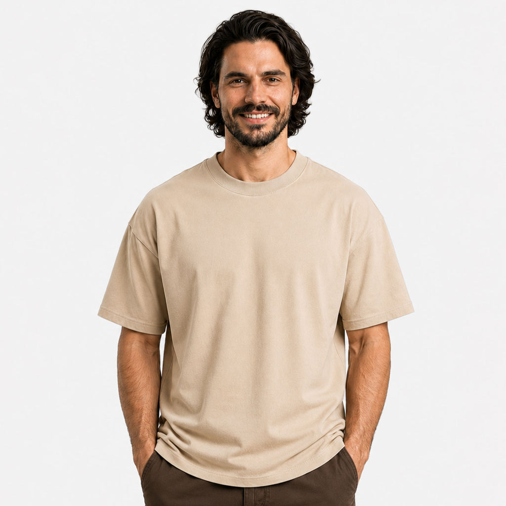 Oversized Fit T-shirt in Beige