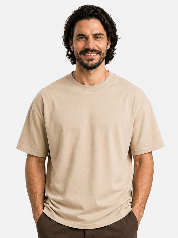 Oversized Fit T-shirt in Beige