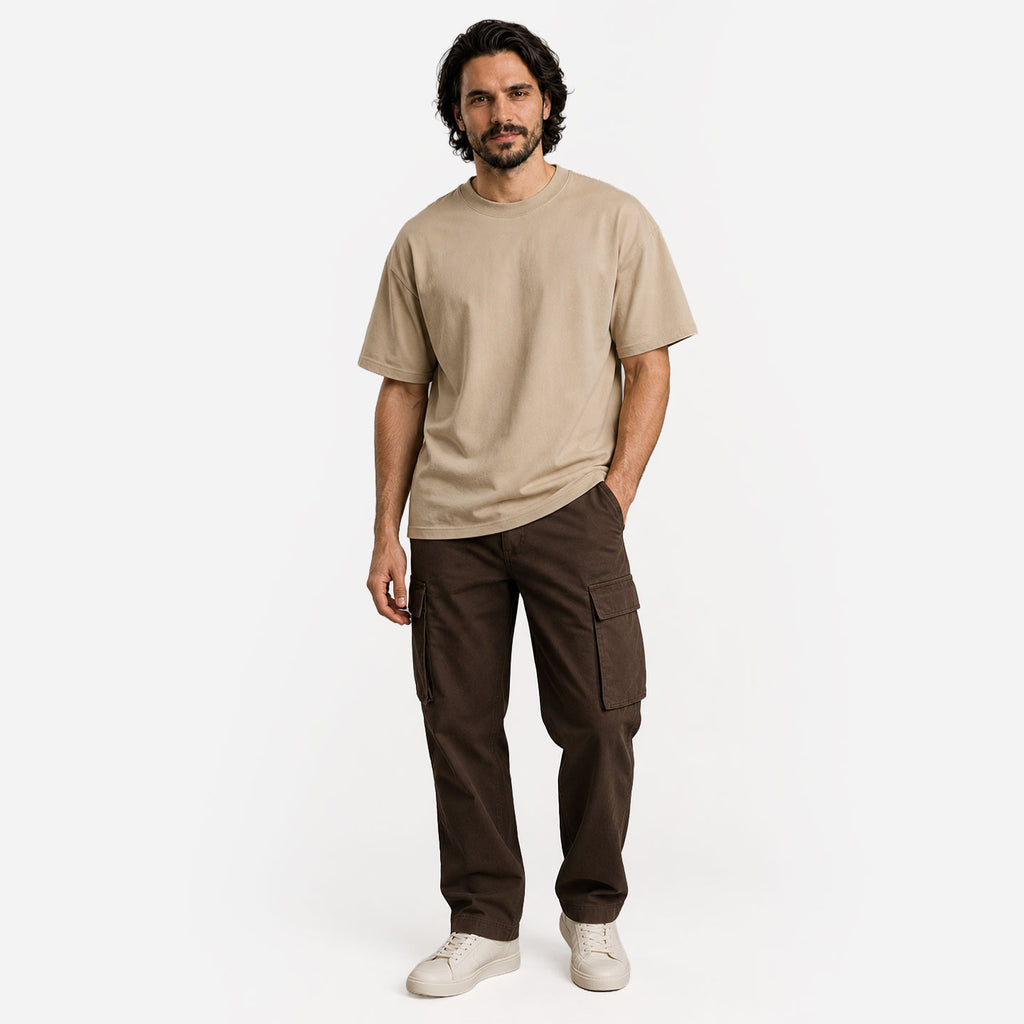 Oversized Fit T-shirt in Beige