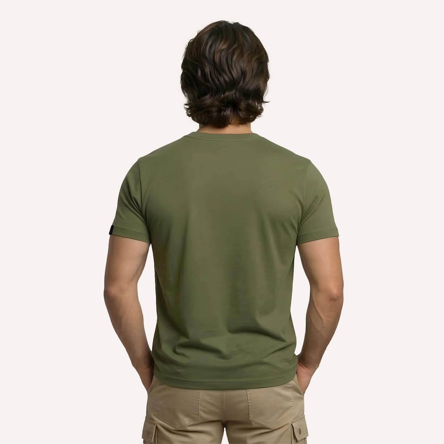 Classic Ease Solid T-shirt in Olive Green