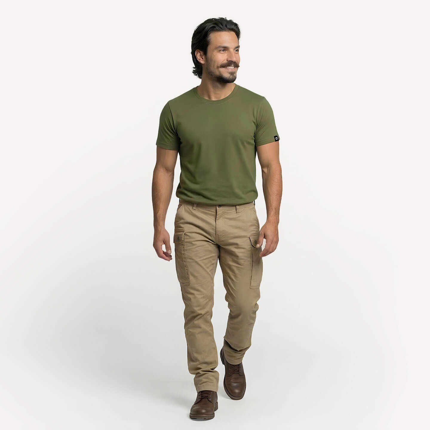 Classic Ease Solid T-shirt in Olive Green