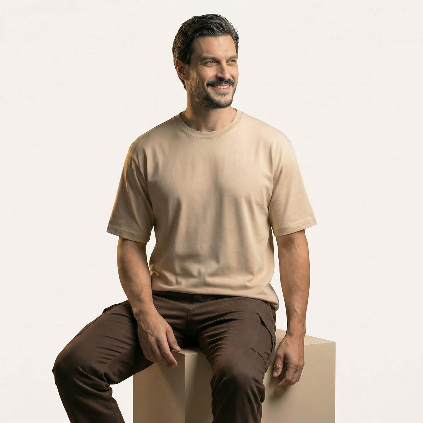 Relaxed Fit T-shirt in Beige