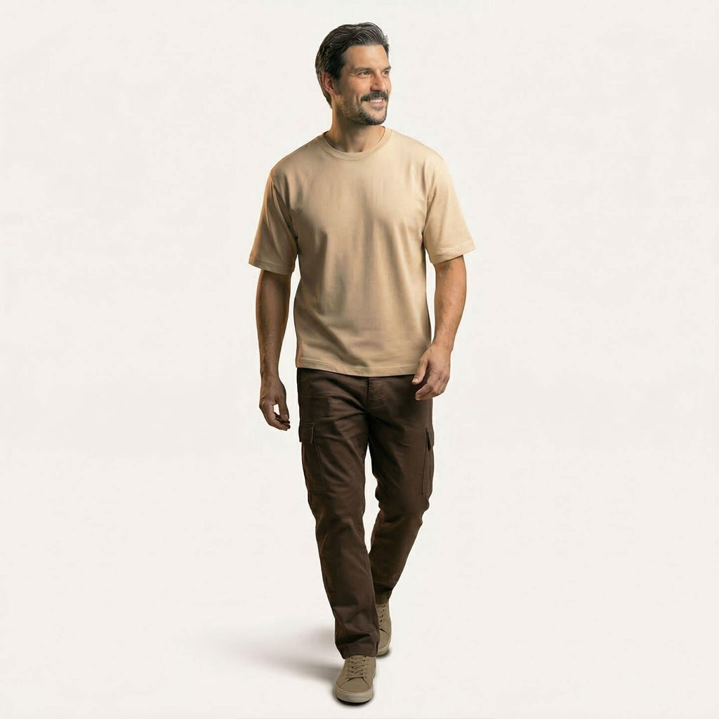 Oversized Fit T-shirt in Beige