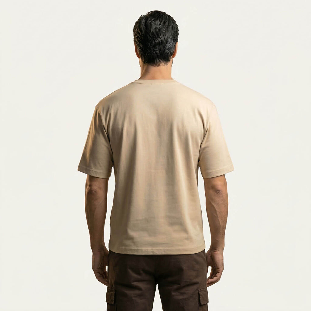 Oversized Fit T-shirt in Beige