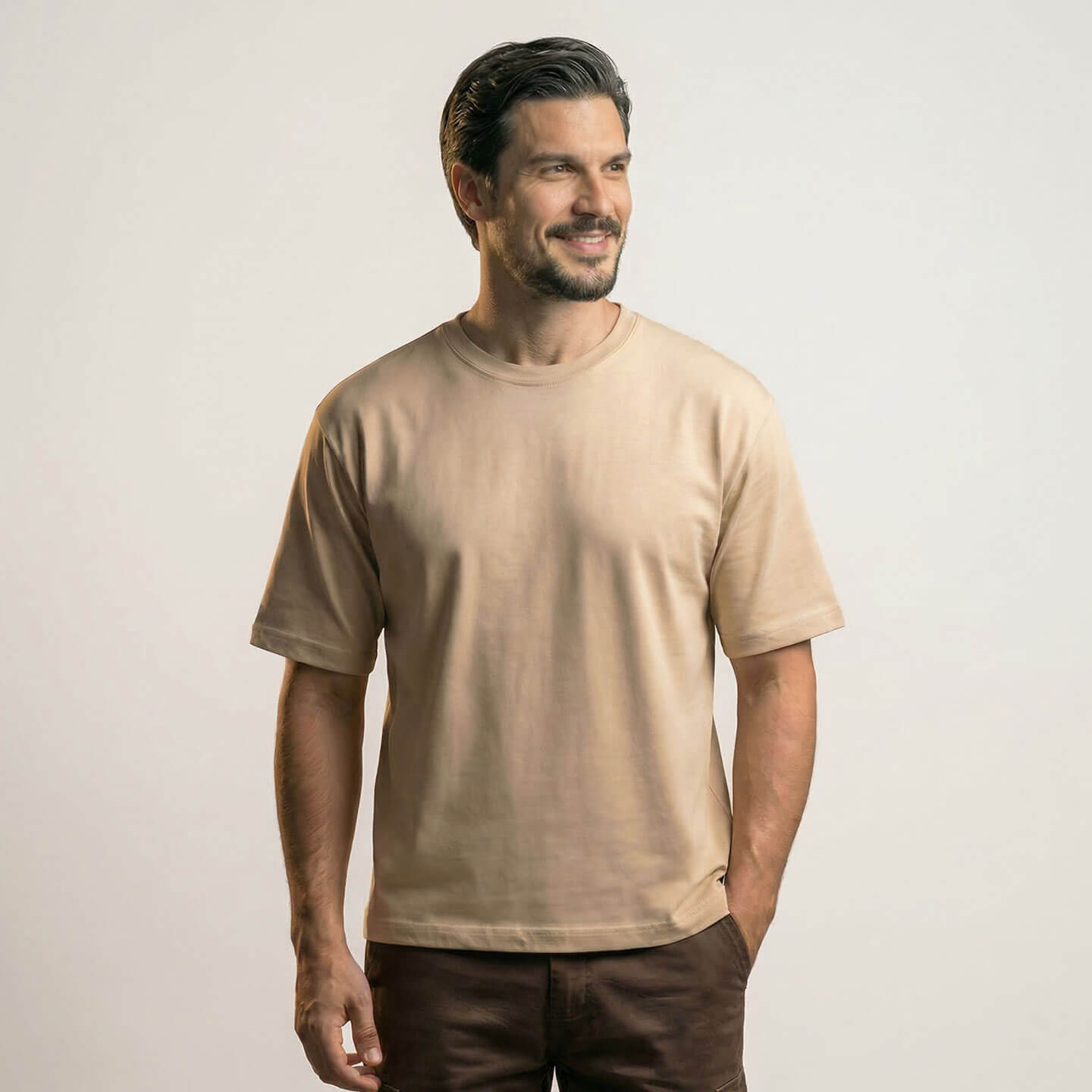 Relaxed Fit T-shirt in Beige
