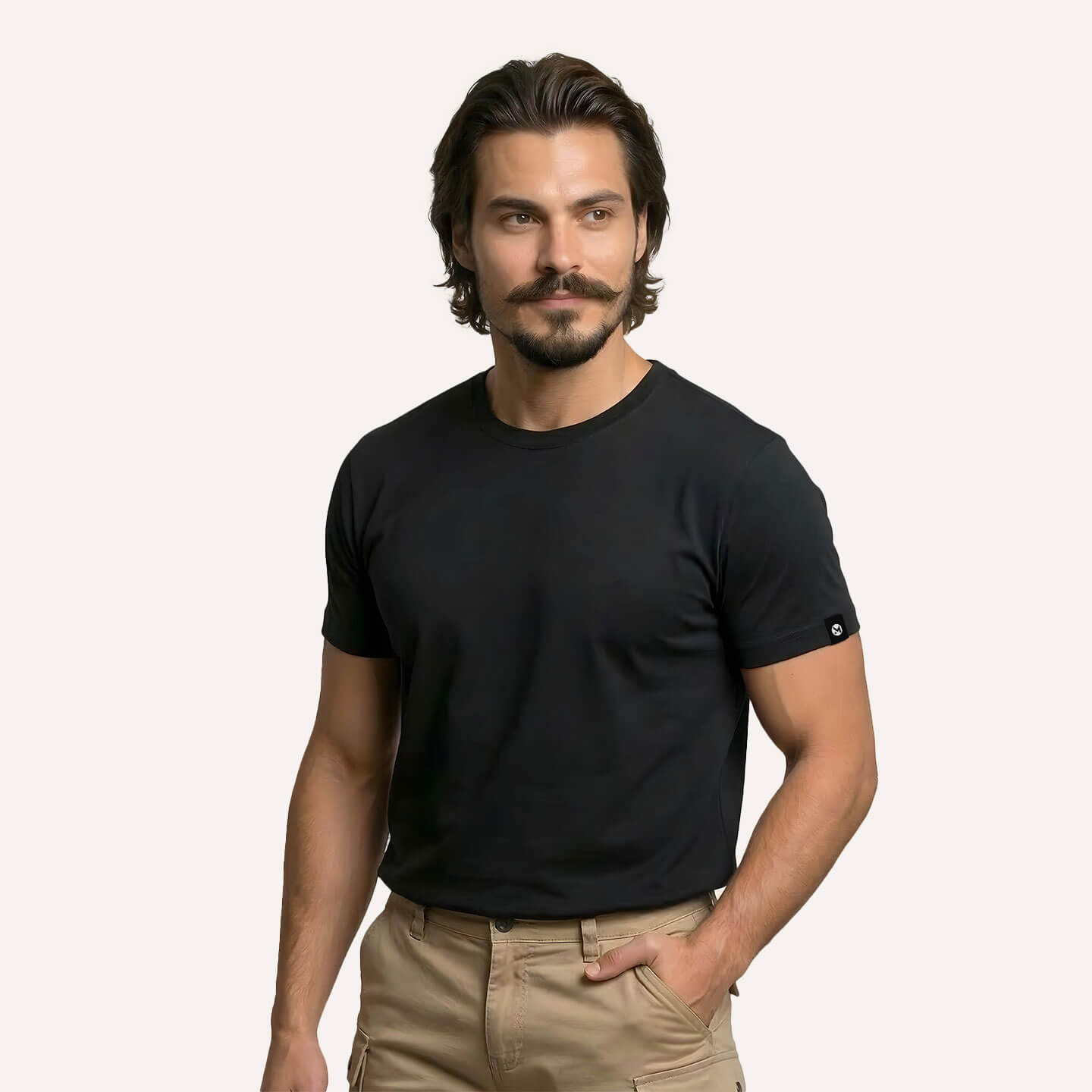 Classic Ease Solid T-shirt in Raven