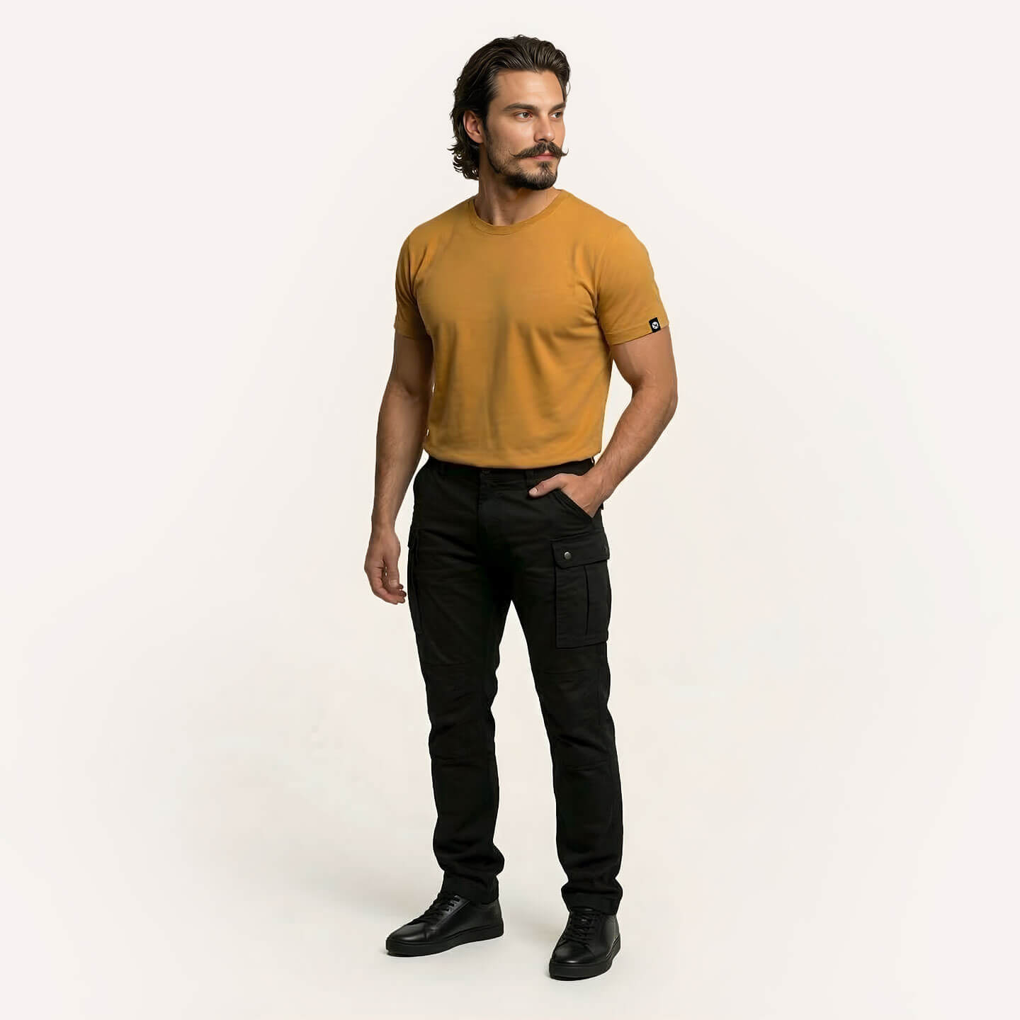 Classic Ease Solid T-shirt in Mustard