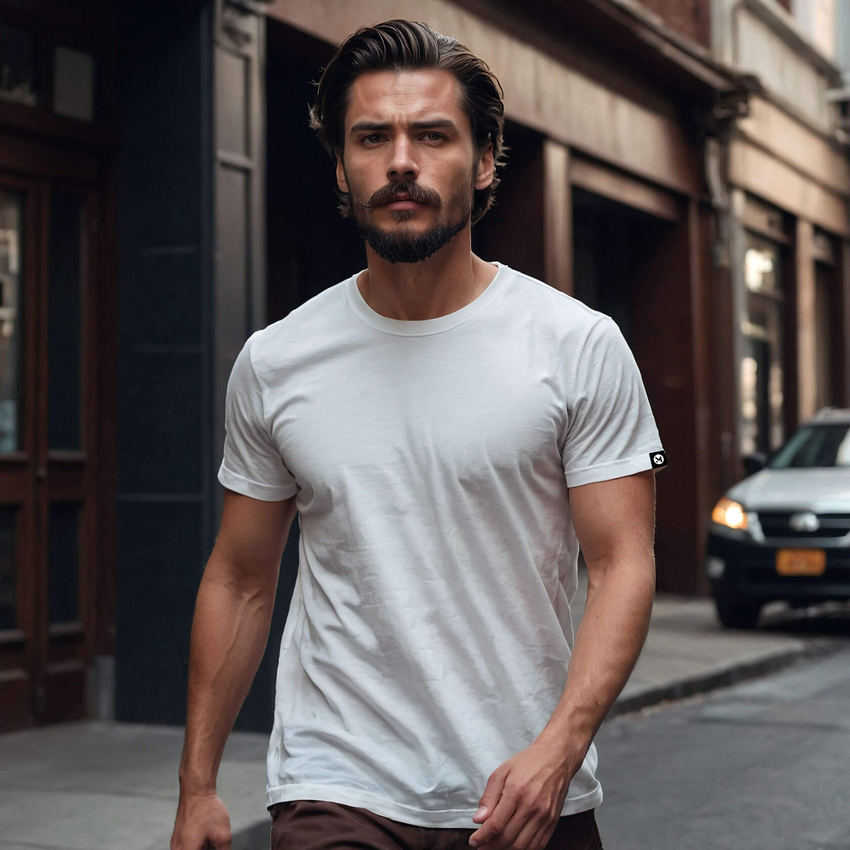 Men’s Classic Ease Solid Regular T-shirt in Ivory
