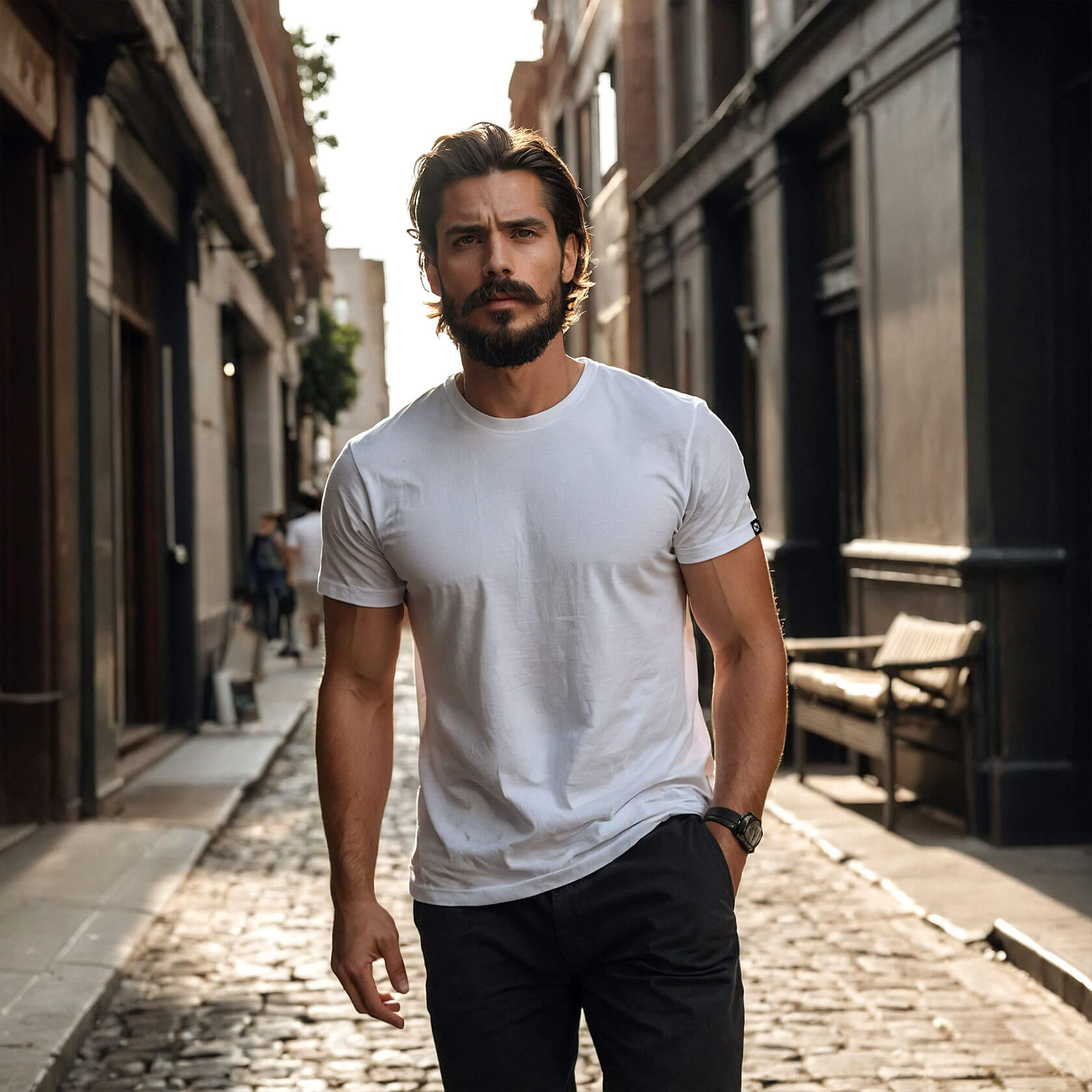 Men’s Classic Ease Solid Regular T-shirt in Ivory