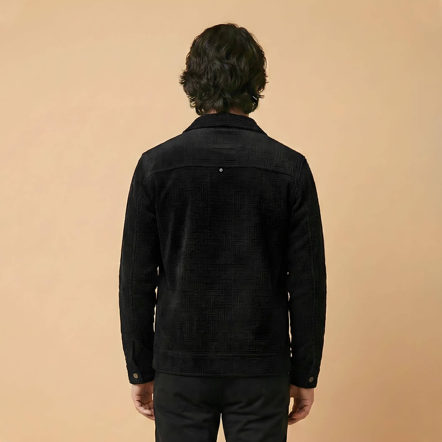 Monarch Textured Men’s Zip-Up Shacket – Shadow Black