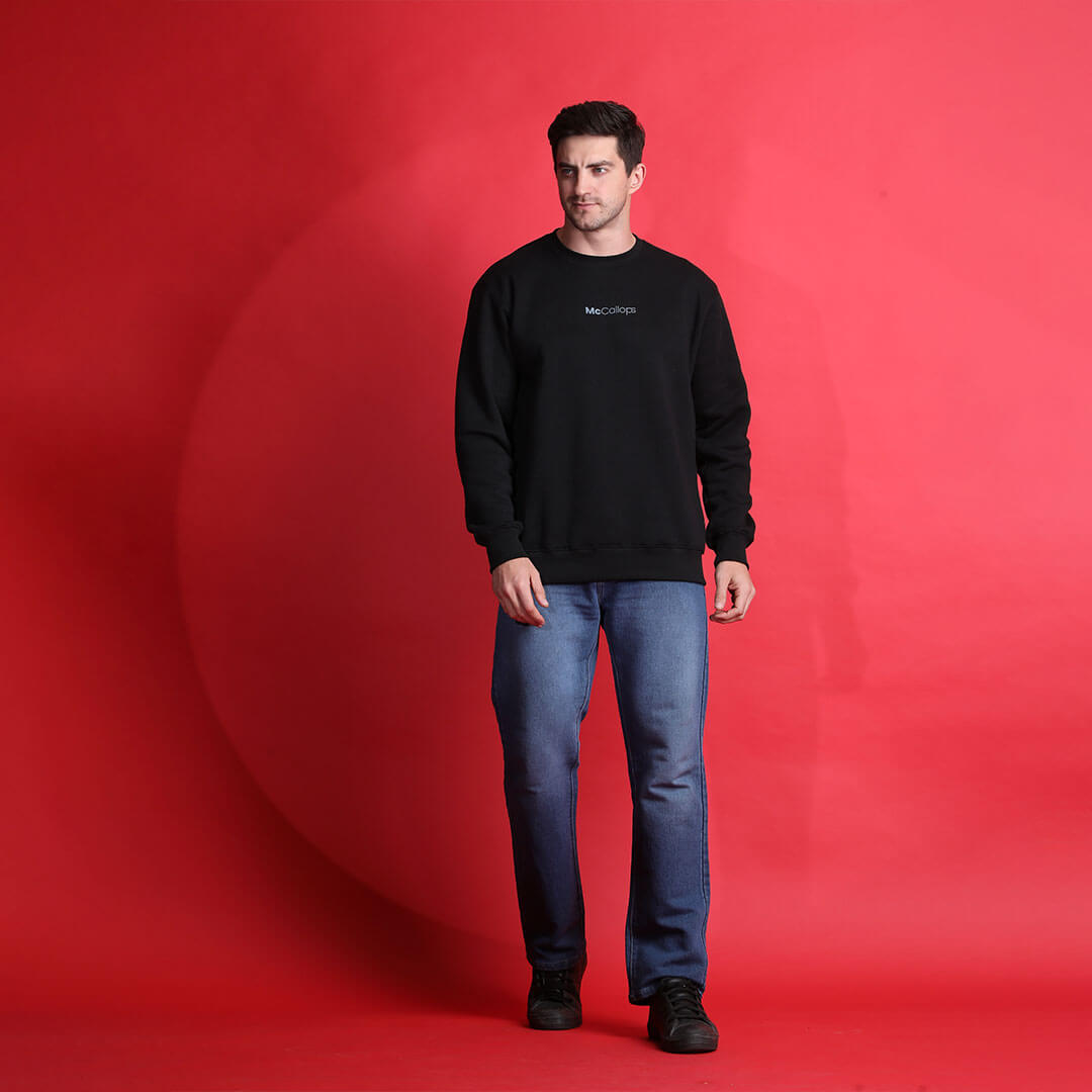 Men’s Dune Solid Sweatshirt in Ash Black