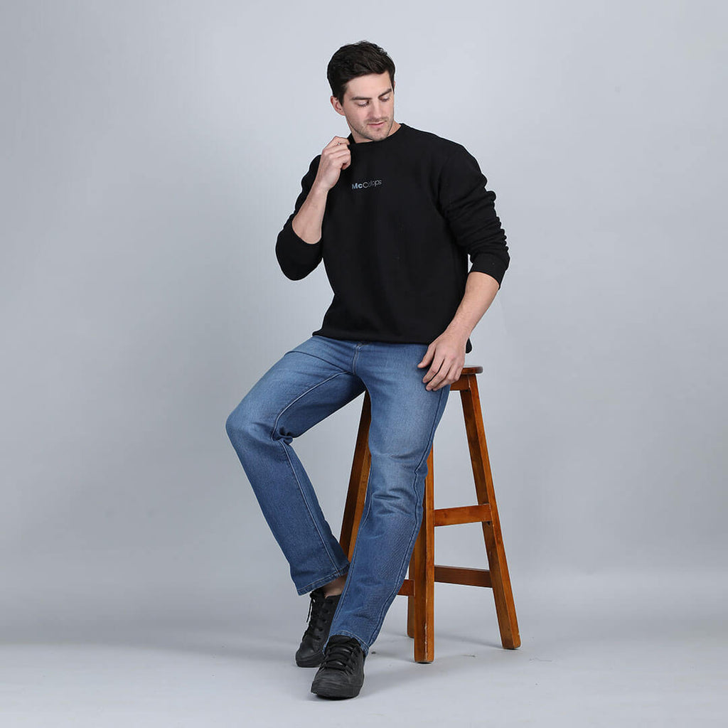Men’s Dune Solid Sweatshirt in Ash Black