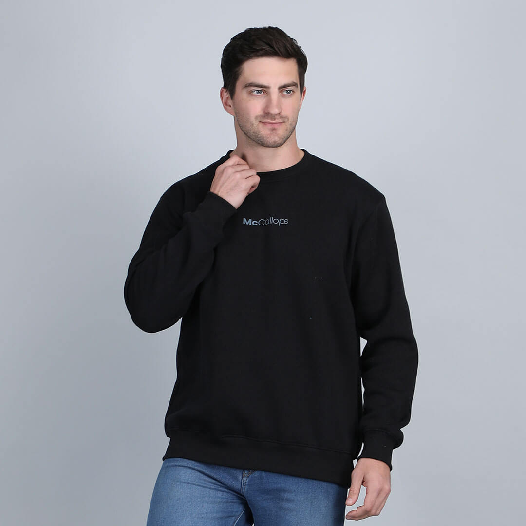 Men’s Dune Solid Sweatshirt in Ash Black