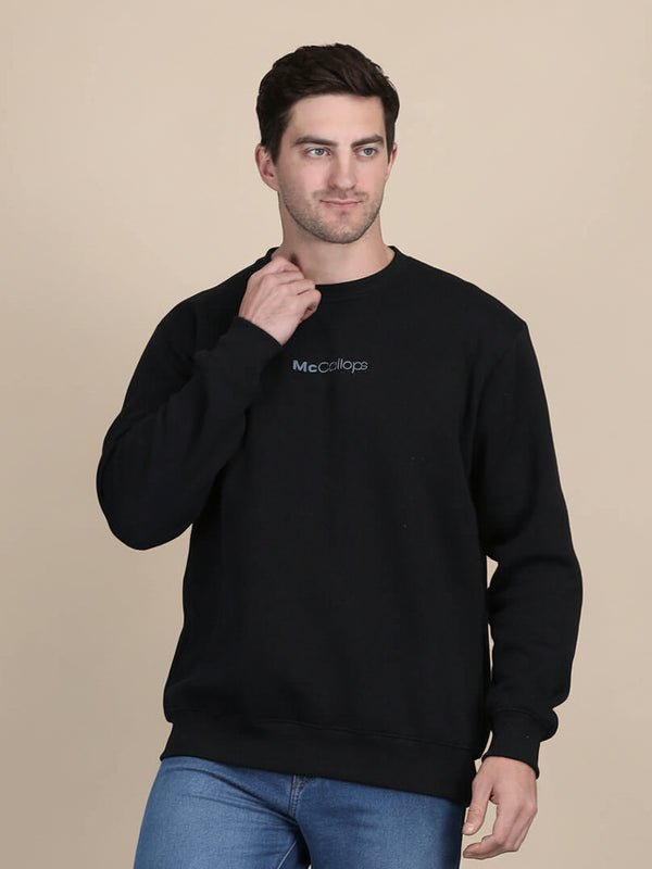Dune Solid Sweatshirt in Ash Black