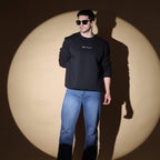 Dune Solid Sweatshirt in Ash Black