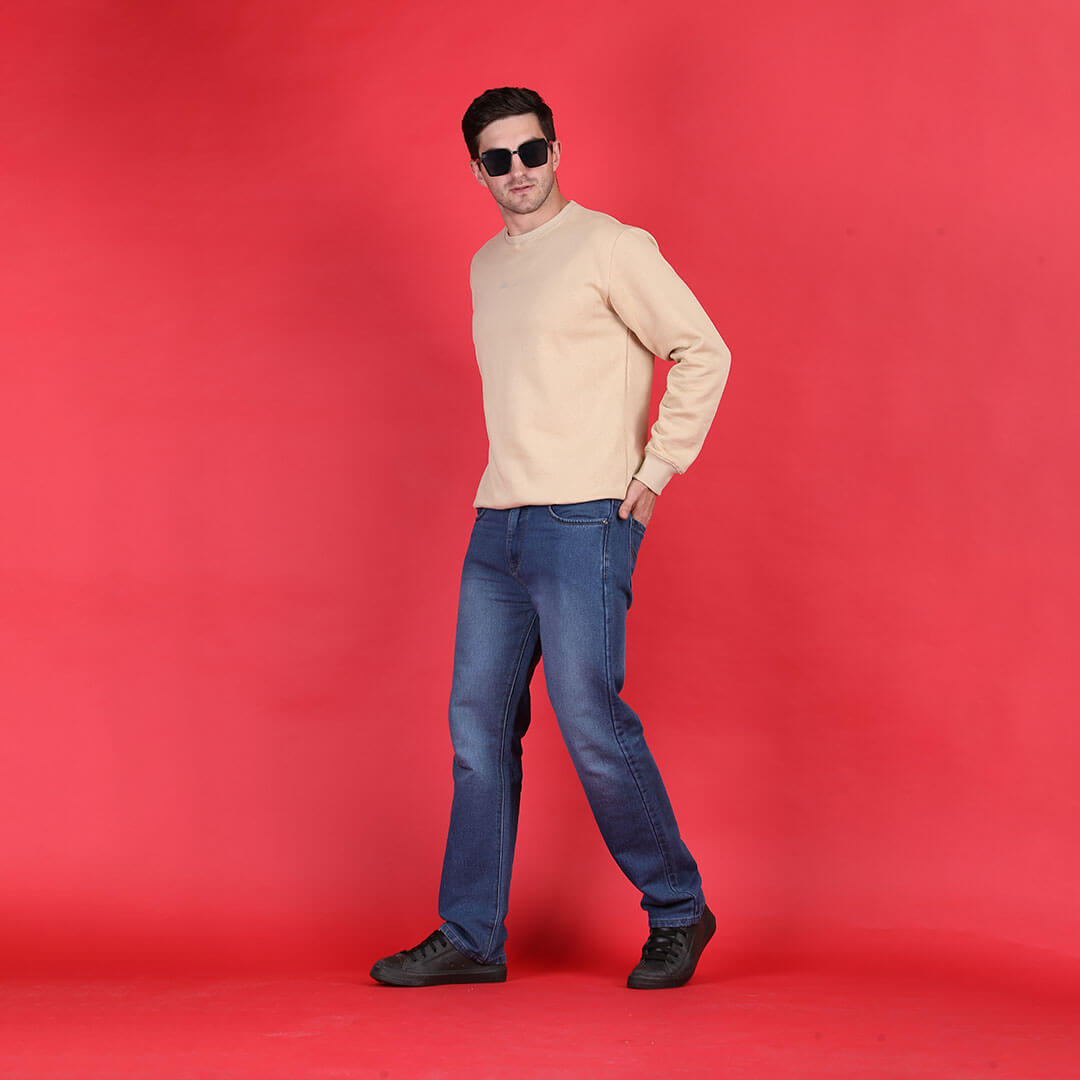 Men’s Dune Solid Sweatshirt in Beige